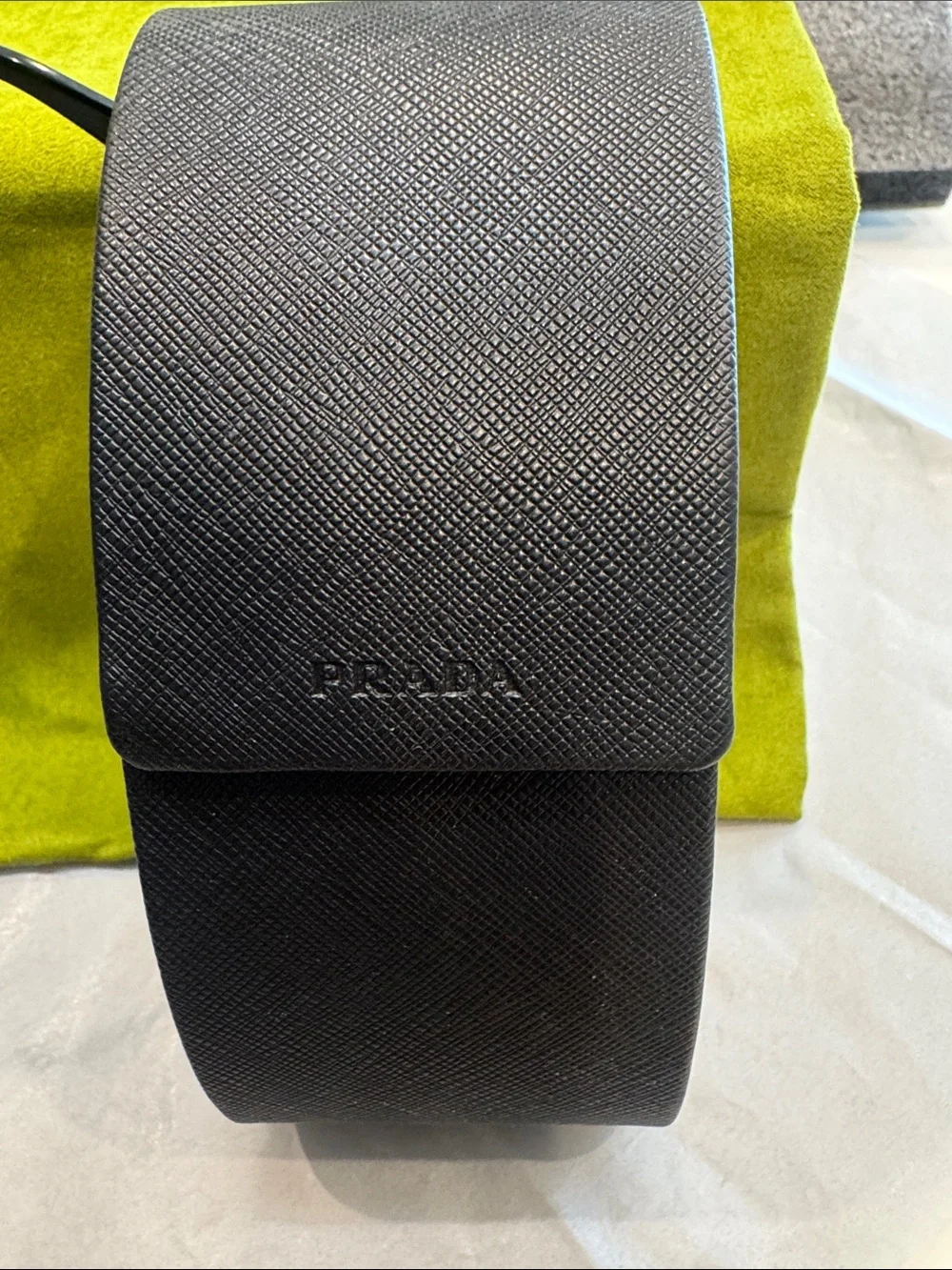 Prada Black Square Frame Sunglasses with Brown Lenses